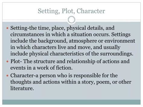 character and plot powerpoint.